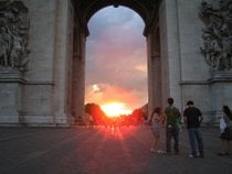 Sunset in the Arc de Triomphe